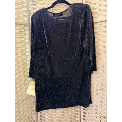 Sherade Nites Women’s Size 14 Black Sparkle Dress Gold Metallic Party NWT - Thumbnail 12