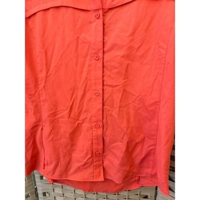 Magellan Outdoors Women's Fish Gear Short Sleeve Top Orange M Button Down NWOT - Thumbnail 8