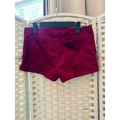 NO BOUNDARIES Faux Suede Hot Shorts S Purple Plum High Rise Waist NWT - Thumbnail 6