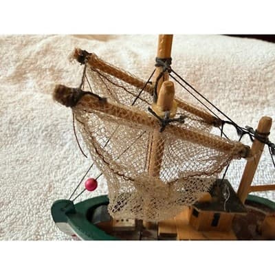 Vintage Wooden Nautical Boat Ship Set Fishing Trawler Sailboat Decor Lot of 5 - Thumbnail 14