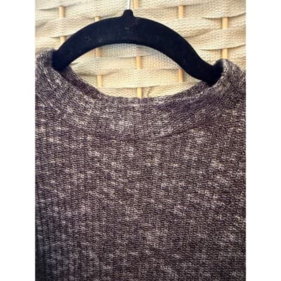 Socialite Teen Sweater Top Medium Gray Cold Shoulder Short Sleeve Lightweight - Thumbnail 6
