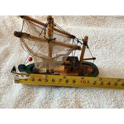 Vintage Wooden Nautical Boat Ship Set Fishing Trawler Sailboat Decor Lot of 5 - Thumbnail 16