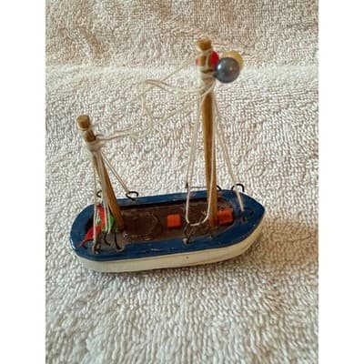 Vintage Wooden Nautical Boat Ship Set Fishing Trawler Sailboat Decor Lot of 5 - Thumbnail 17