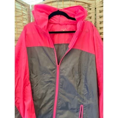 Excertek Active Windbreaker Jacket 2X Pink NWOT Lightweight Hooded Raincoat - Thumbnail 8
