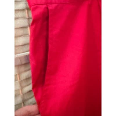 J.G. Hook Capri Crop Pants 26WP Red NWOT Straight Leg Elastic Waistband Mid Calf - Thumbnail 3