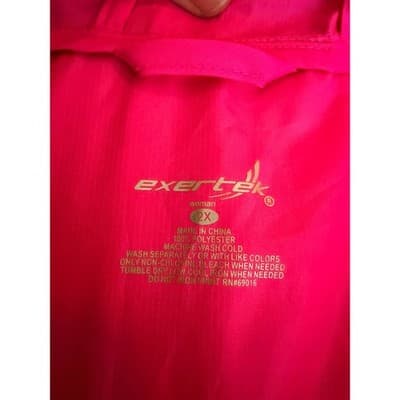 Excertek Active Windbreaker Jacket 2X Pink NWOT Lightweight Hooded Raincoat - Thumbnail 12