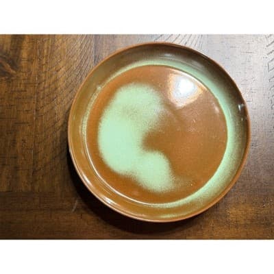 Vintage Frankoma Pottery Prairie Green Pie Baking Dish Round Ovenware USA - Thumbnail 6