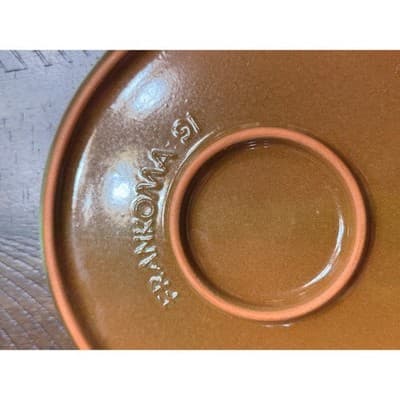 Vintage Frankoma Pottery Prairie Green Pie Baking Dish Round Ovenware USA - Thumbnail 7