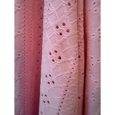SHEIN Eyelet Embroidery Boho Cami Top L Baby Pink Summer Halter Flowy Hemline - Thumbnail 9