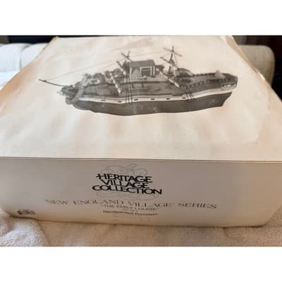 Dept 56 Heritage Village Snow Village The Emily Louise Ship Dock Lighted Set - Thumbnail 2