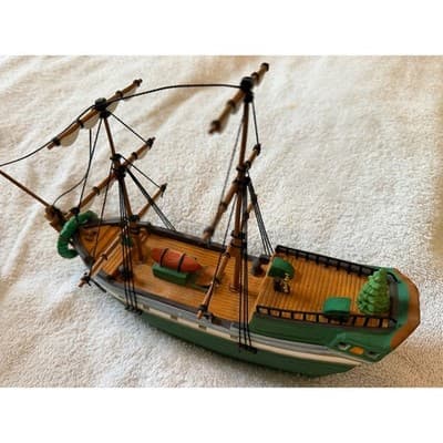 Dept 56 Heritage Village Snow Village The Emily Louise Ship Dock Lighted Set - Thumbnail 8