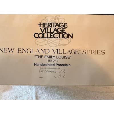 Dept 56 Heritage Village Snow Village The Emily Louise Ship Dock Lighted Set - Thumbnail 3