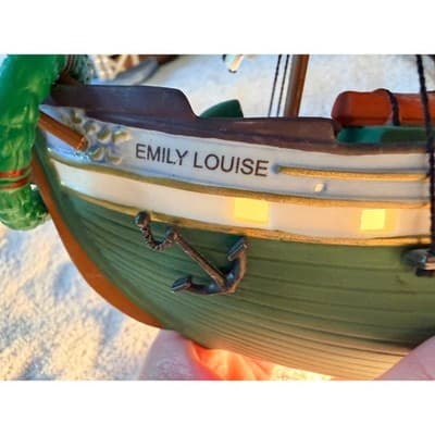 Dept 56 Heritage Village Snow Village The Emily Louise Ship Dock Lighted Set - Thumbnail 17