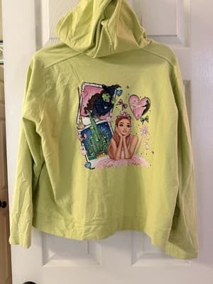 Wicked Musical Elphaba Glinda Graphic Zipper Hoodie Custom Design 1/1 Exclusive