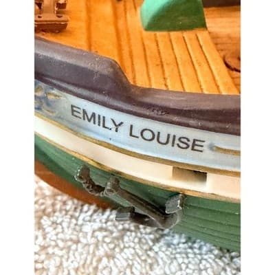 Dept 56 Heritage Village Snow Village The Emily Louise Ship Dock Lighted Set - Thumbnail 9