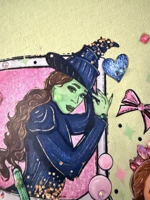 Wicked Musical Elphaba Glinda Graphic Zipper Hoodie Custom Design 1/1 Exclusive - Thumbnail 4