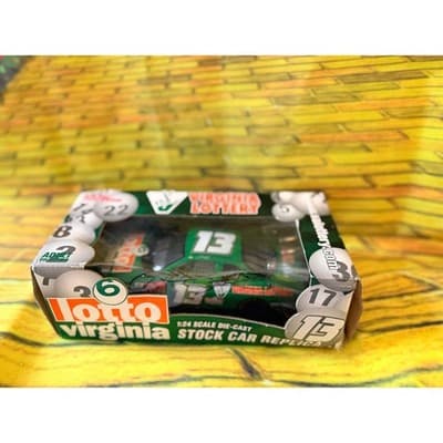 Racing Champions 2001 Hermie Sadler #13 Virginia Lottery Diecast 1:24 AUTOGRAPH