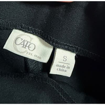 Cato Womens Black Slit Bow Detail Dress Pants Black Size Small NWOT - Thumbnail 15