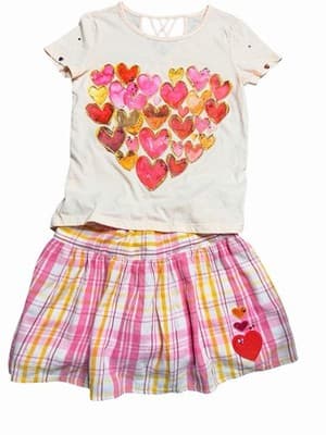 Custom Design Valentine Dress OOAK Girls Upstyled 1/1 Exclusive Hearts Embellish - Thumbnail 2