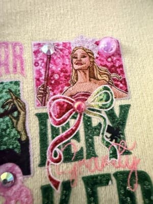 Wicked Musical Elphaba Glinda Graphic Zipper Hoodie Custom Design 1/1 Exclusive - Thumbnail 12
