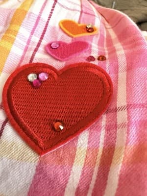 Custom Design Valentine Dress OOAK Girls Upstyled 1/1 Exclusive Hearts Embellish - Thumbnail 17