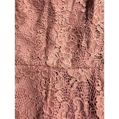 Altard State Lace Fit And Flare Keyhole Back Sleeveless Mini Dress Pink Small - Thumbnail 5