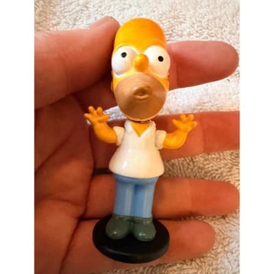 Vintage Homer Simpson Bobble Head Keychain Figure The Simpsons Cartoon Toy NWT - Thumbnail 8