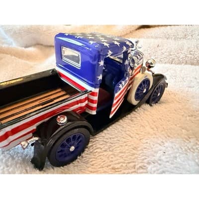 National Motor Museum Ford Model A Pickup Truck American Flag Diecast Car IOB