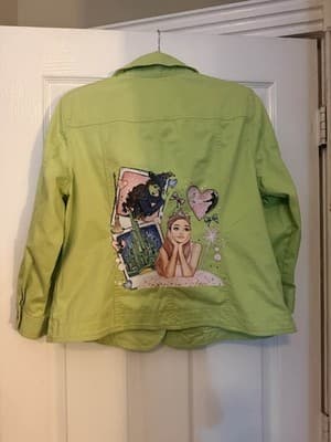 Wicked Movie Lime Green Denim Jacket Glinda Elphaba Ariana Grande - Thumbnail 6