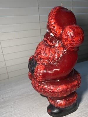 Rare MCM Tavern Candle Solid Wax SANTA Store Display 24” Vintage Christmas Grail - Thumbnail 14