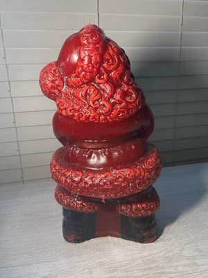 Rare MCM Tavern Candle Solid Wax SANTA Store Display 24” Vintage Christmas Grail - Thumbnail 3