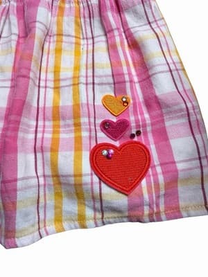 Custom Design Valentine Dress OOAK Girls Upstyled 1/1 Exclusive Hearts Embellish - Thumbnail 7