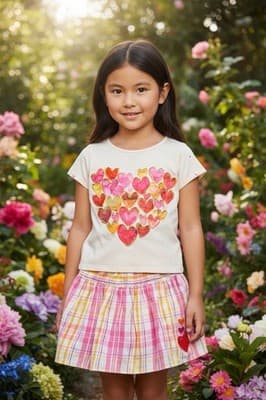 Custom Design Valentine Dress OOAK Girls Upstyled 1/1 Exclusive Hearts Embellish - Thumbnail 3
