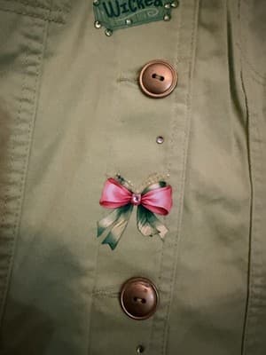 Wicked Movie Lime Green Denim Jacket Glinda Elphaba Ariana Grande - Thumbnail 14