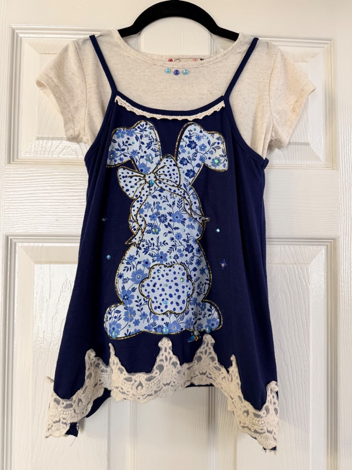 Custom Design Easter Dress OOAK Girls Size 5 Small Upstyled 1/1 Exclusive Unique