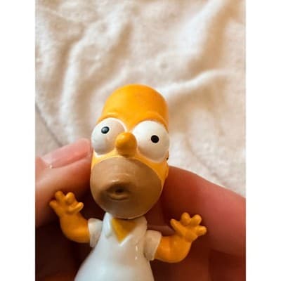 Vintage Homer Simpson Bobble Head Keychain Figure The Simpsons Cartoon Toy NWT - Thumbnail 15