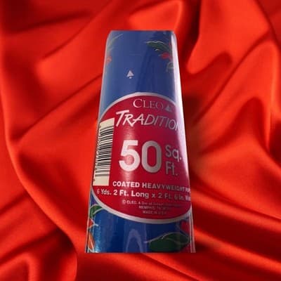 RARE Vintage Christmas Wrapping Paper Unopened Sealed Cleo Retro Gift Wrap NOS - Thumbnail 4