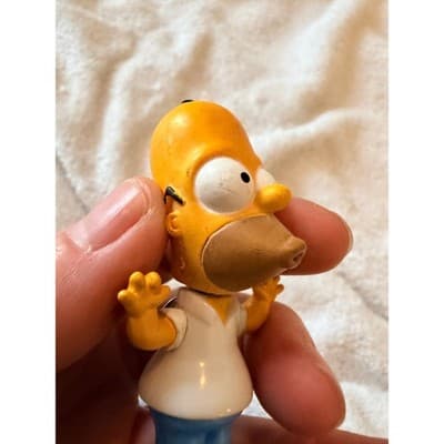 Vintage Homer Simpson Bobble Head Keychain Figure The Simpsons Cartoon Toy NWT - Thumbnail 17