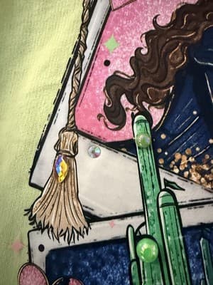 Wicked Musical Elphaba Glinda Graphic Zipper Hoodie Custom Design 1/1 Exclusive - Thumbnail 8