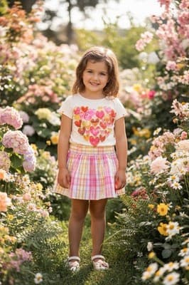 Custom Design Valentine Dress OOAK Girls Upstyled 1/1 Exclusive Hearts Embellish - Thumbnail 8