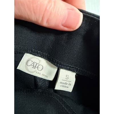 Cato Womens Black Slit Bow Detail Dress Pants Black Size Small NWOT - Thumbnail 3