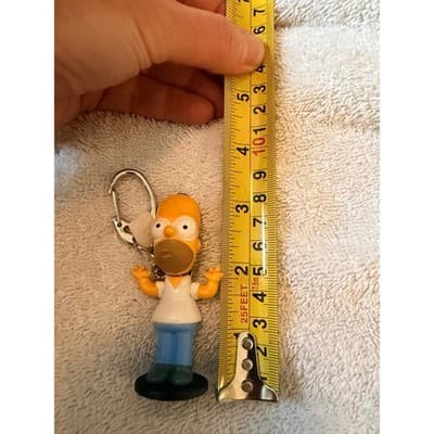 Vintage Homer Simpson Bobble Head Keychain Figure The Simpsons Cartoon Toy NWT - Thumbnail 14