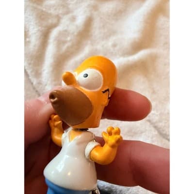 Vintage Homer Simpson Bobble Head Keychain Figure The Simpsons Cartoon Toy NWT - Thumbnail 16