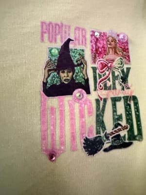 Wicked Musical Elphaba Glinda Graphic Zipper Hoodie Custom Design 1/1 Exclusive - Thumbnail 3