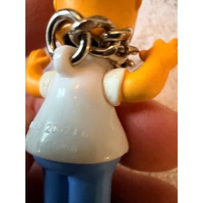 Vintage Homer Simpson Bobble Head Keychain Figure The Simpsons Cartoon Toy NWT - Thumbnail 4