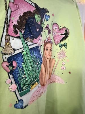 Wicked Musical Elphaba Glinda Graphic Zipper Hoodie Custom Design 1/1 Exclusive - Thumbnail 6