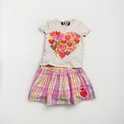 Custom Design Valentine Dress OOAK Girls Upstyled 1/1 Exclusive Hearts Embellish