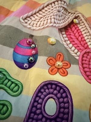 Girls Pastel Striped Easter Bunny Dress Custom Design 1/1 Exclusive Spring - Thumbnail 11