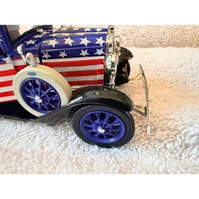 National Motor Museum Ford Model A Pickup Truck American Flag Diecast Car IOB - Thumbnail 6