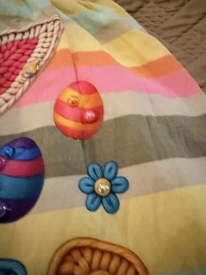 Girls Pastel Striped Easter Bunny Dress Custom Design 1/1 Exclusive Spring - Thumbnail 16